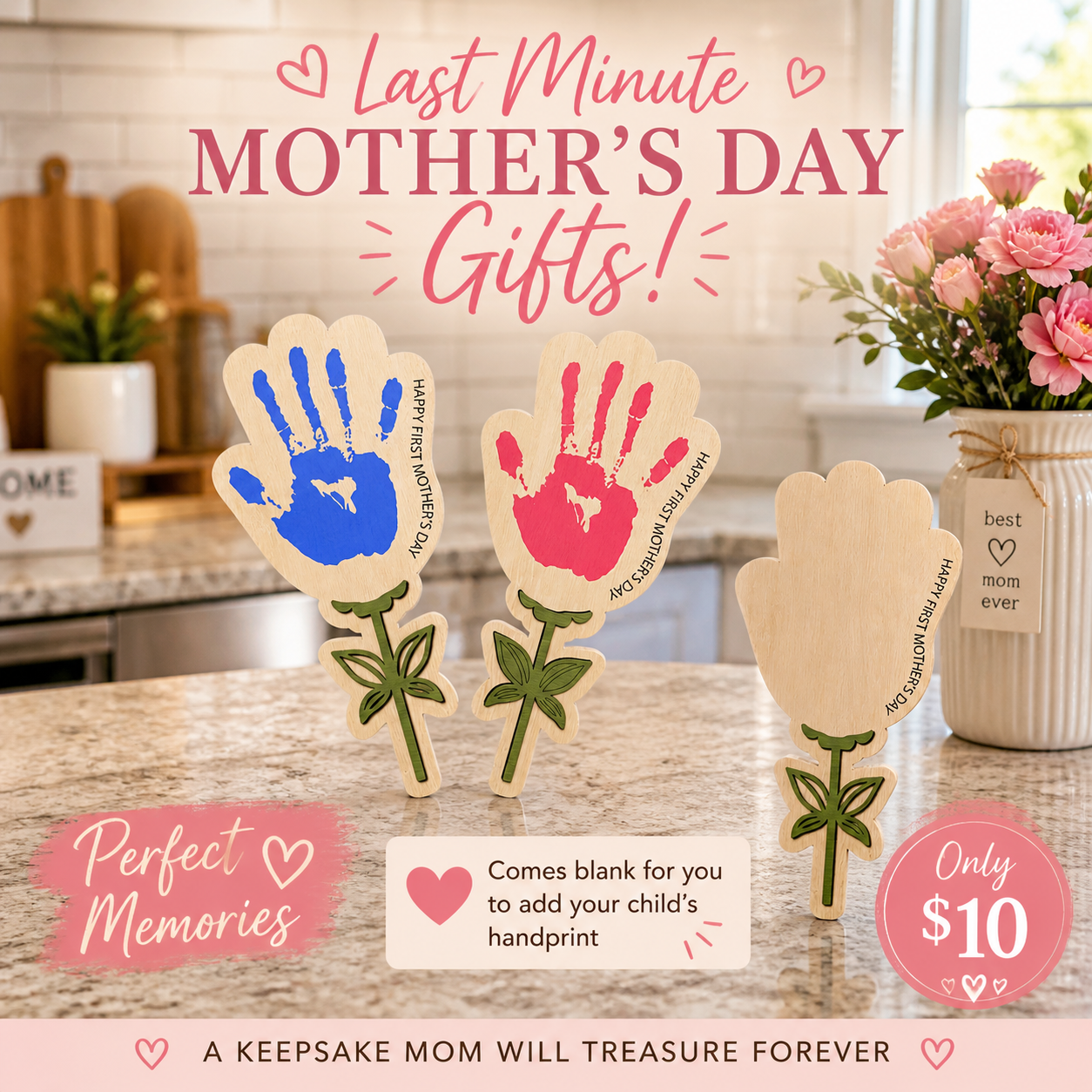 Mother’s Day Handprint Flower Keepsake