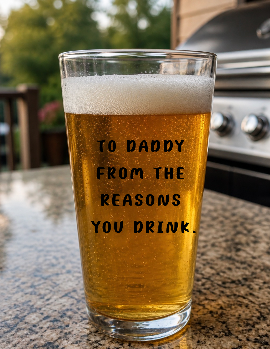 Personalized Photo Pint Glass – Father’s Day Gift