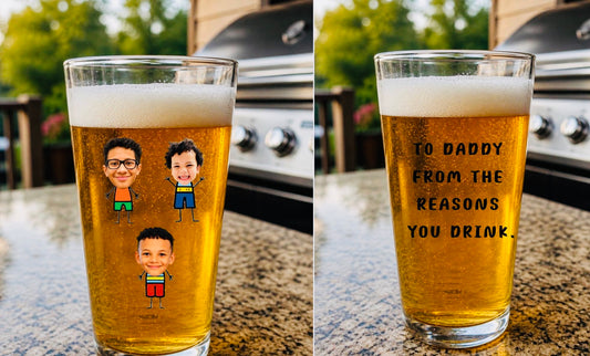 Personalized Photo Pint Glass – Father’s Day Gift