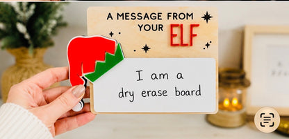 🎄 A Message From Your Elf/Elves – Dry Erase Board Magnet