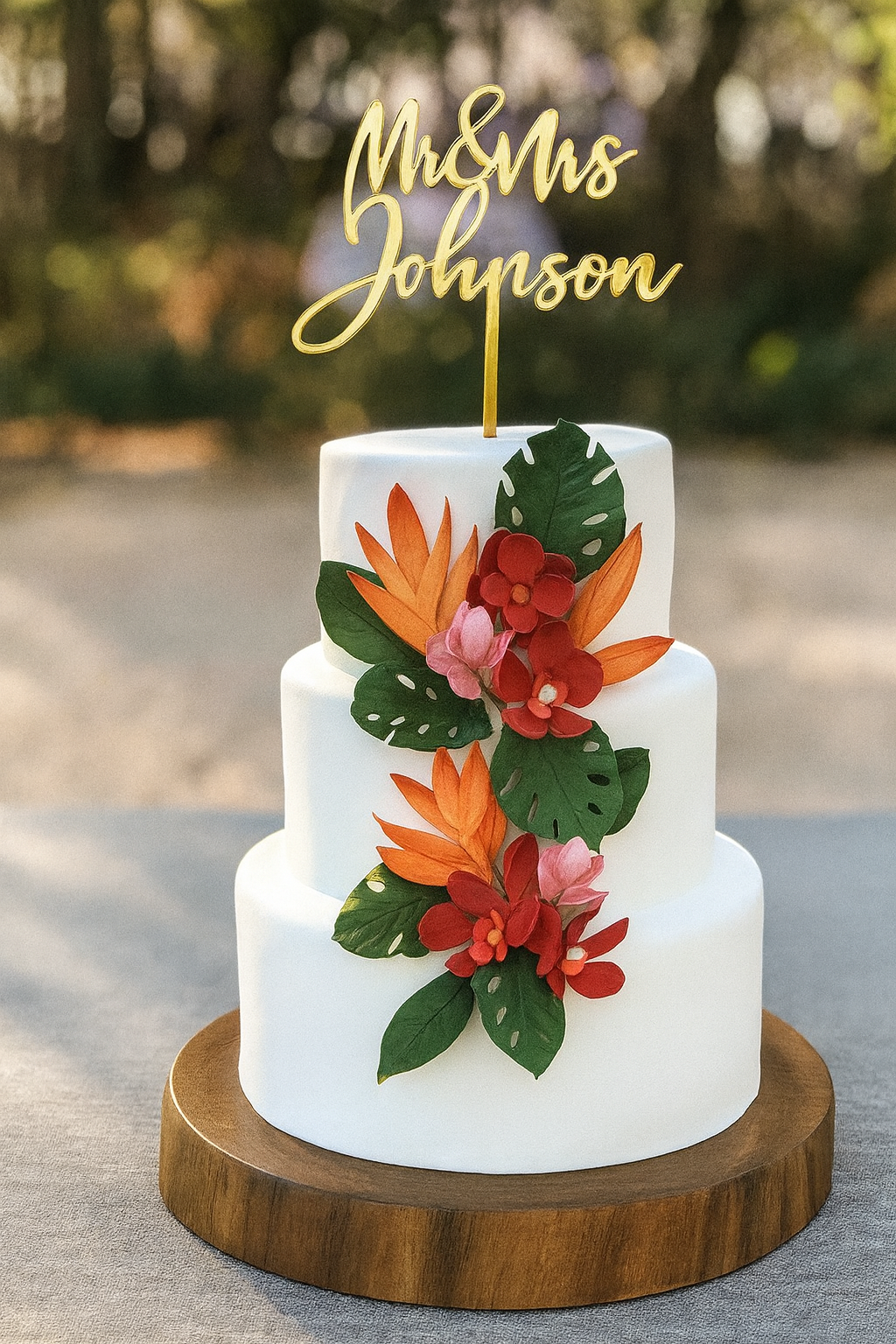 Personalized Mr & Mrs Wedding Cake Topper